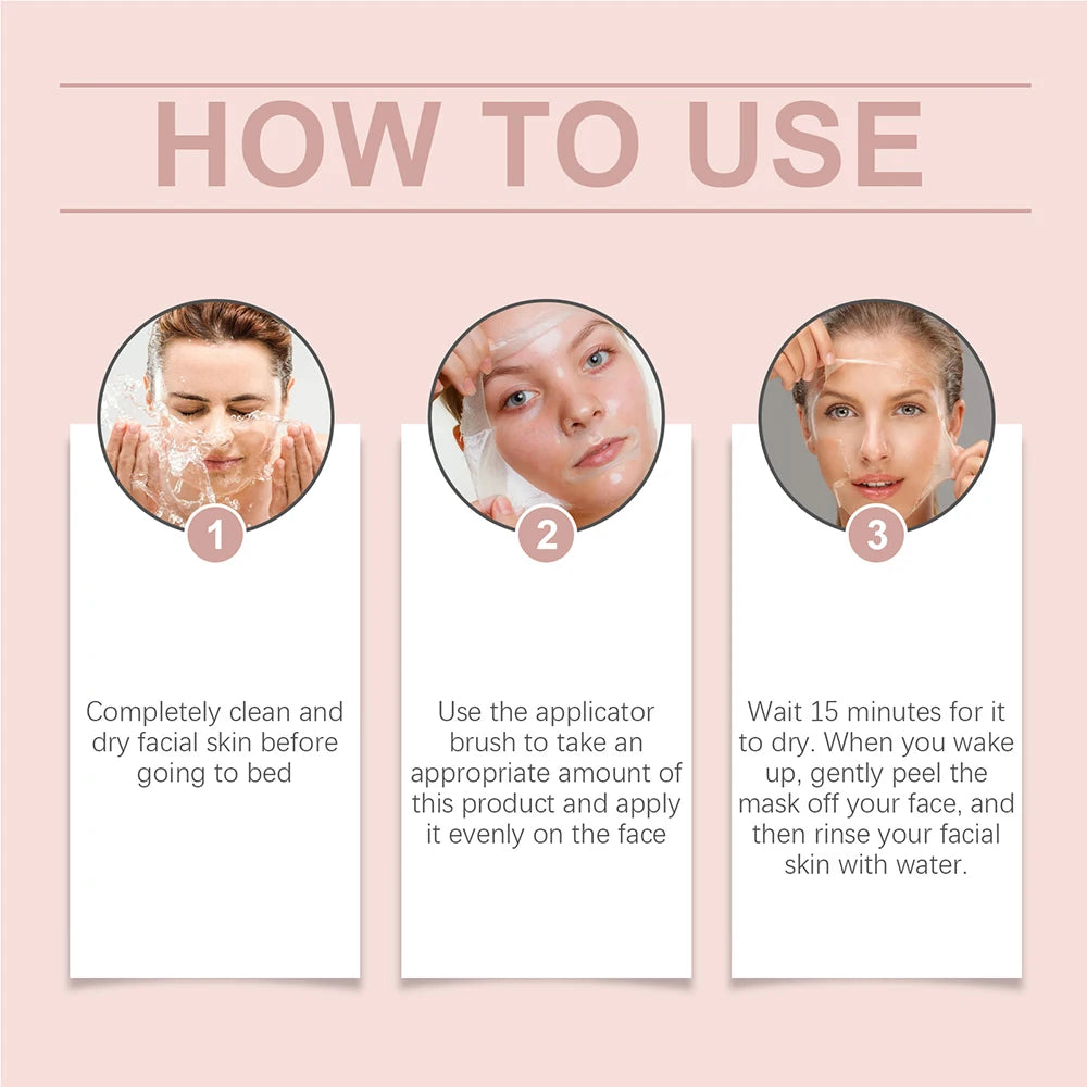 Collagen peel-off Night Mask : Moisturizing & Brightening Treatment