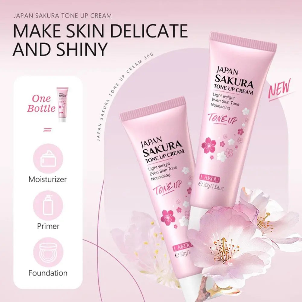 Sakura Glow 6-piece Skincare Set: Face cream, Serum, Toner & Cleanser