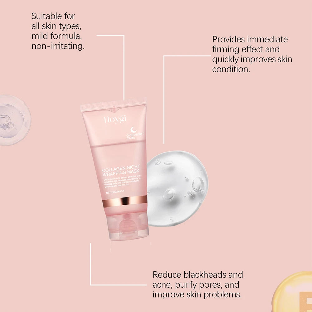 Collagen peel-off Night Mask : Moisturizing & Brightening Treatment