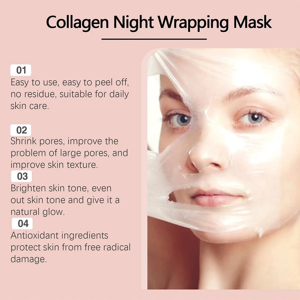 Collagen peel-off Night Mask : Moisturizing & Brightening Treatment